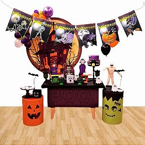 Kit Fantasia Bruxa Vassoura Chapéu Festa Halloween Luxo - DHS SHOP