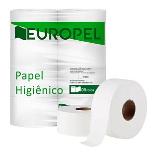 08 Rolos Papel Higiênico Banheiro Institucional