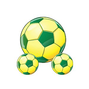 Kit 03 Enfeite Mural Bola Decoração Brasil Copa do Mundo