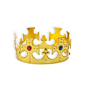 01 Coroa Rei Príncipe  Ajustável Acessório Fantasia Carnaval