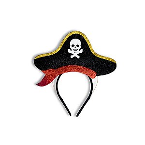 01 Tiara Pirata Eva Acessório Fantasia Carnaval Decoração