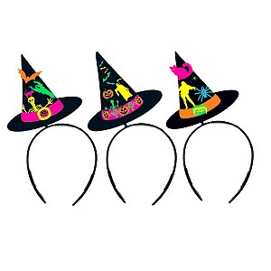 Fantasia Halloween Kit Bruxa com chapéu e Vassoura