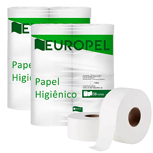 Kit 16 Rolo Papel Higiênico Rolão Grande Branco Simples