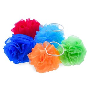 Kit 08 Esponja Bucha Buchinha De Banho Nylon Suave Delicada
