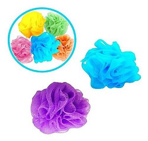 Kit 08 Esponja Bucha Buchinha De Banho Nylon Suave Delicada