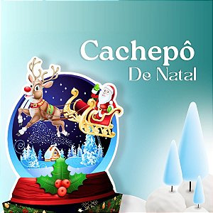 02 Enfeite Mesa Natalino 3D Festa Decoração Natal Cachepot