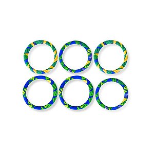 12 Pulseira Copa do Mundo Futebol Acessórios Torcida Brasil