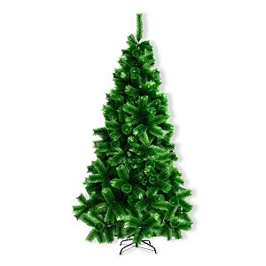 Arvore de Natal Pinheiro Grande Luxo Verde Nevada 2,10m