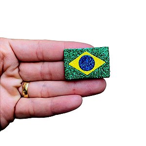 Kit 30 Enfeite Mini Bandeira Brasil Futebol Copa do Mundo