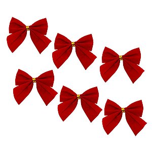 Kit 120 Laço Lacinho Vermelho Enfeite Decoração Arvore Natal
