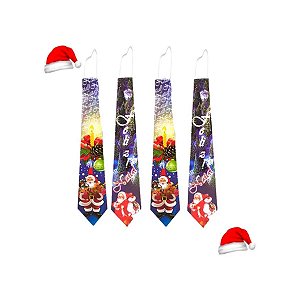 Kit 50 Gravata Gravatinha Natal Papai Noel Festa Natalina