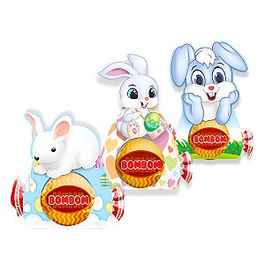 Kit 07 Caixa Coelho Porta Bombom Decoração Enfeite Páscoa