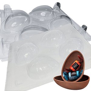 10 Forma Ovo Páscoa Chocolate Acetato C/ Silicone Molde 150g