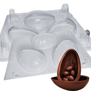 10 Forma Ovo Páscoa Chocolate Acetato C/ Silicone Molde 250g