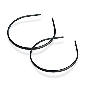 1200 Tiara Arco Arquinho Extra Fina Simples Lisa Preta 5mm