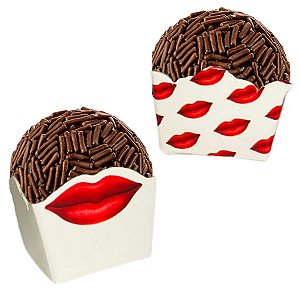 144 Forminha Brigadeiro Festa Beijo Dia das Mães/ Namorados