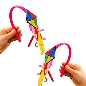 12 Tiara Arco Menina Caipira Balão Acessório Festa Junina