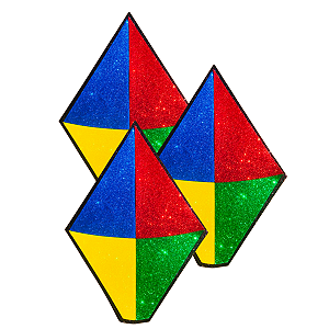 05 Balão Decorativo Festa Junina Enfeite Mural Painel 20cm
