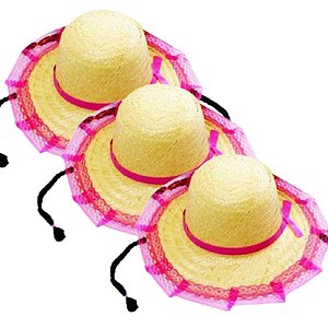 03 Chapeu Chapeuzinho Palha Caipira Festa Junina Menina Bebe