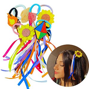 01 Elástico Xuxinha Prender Cabelo Acessório Festa Colorido