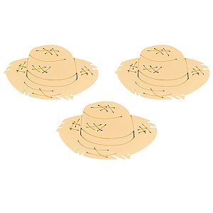 Kit 60 Chapéu EVA Decoração Festa Junina Mural CowBoy 10cm
