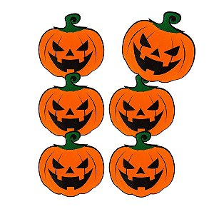 150 Abóbora EVA 6cm Enfeite Mesa Dia das Bruxas Halloween