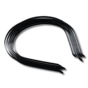 100 Tiara Arco Acessório Base Customizar Metal Preta 4mm