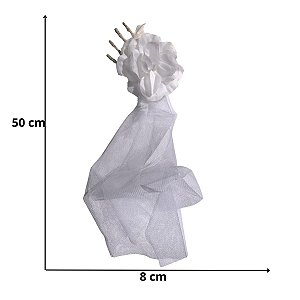 03 Presilha Noiva Cadáver  Enfeite Cabelo Fantasia Halloween