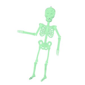 Kit 03 Esqueleto Caveira Articulado Neon Enfeite Halloween