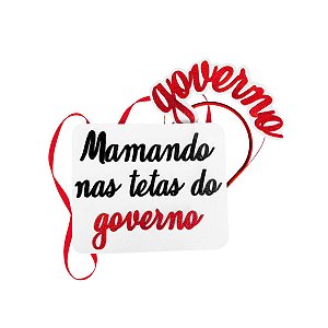 Kit Fantasia Tiara Arquinho Governo + Placa Festa Carnaval