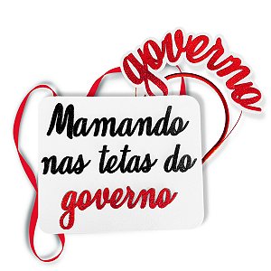Kit Fantasia Tiara Arquinho Governo + Placa Festa Carnaval