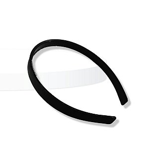 01 Tiara Média Pente Arquinho Preto P/ Encapar Decorar