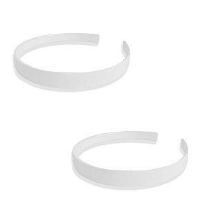 36 Tiara Branca Média Dentinho Pente Customizar/ Forrar 15mm