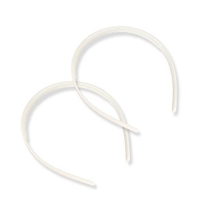 120 Tiara Branca Dentinho Sanding Importada Plástica 10mm