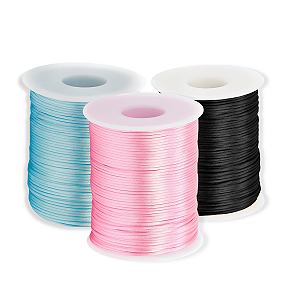 Kit 02 Rolo Fio Poliéster Rabo De Rato 2mm Linha Seda Artesanato 100M Tabela 4