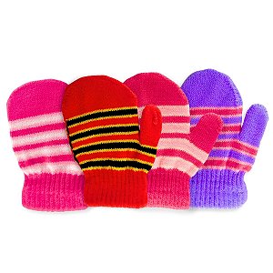 03 Par Luva Infantil Bebê Neném Meninas Inverno Frio Pequena
