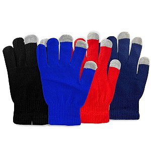 06 Par de Luva Masculino Touch Screen Inverno Frio Variadas