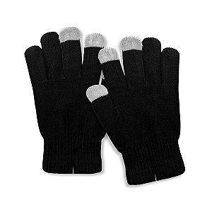 03 Par De Luva Unissex Preta Touch Screen Quente Para Frio