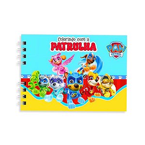 01 Livro Colorir Cachorros Heróis Patrulha Canina Folha 180g