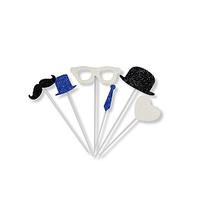 60 Enfeite Palito Topper Docinhos Espeto Festa Dia dos Pais