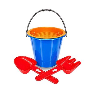 Balde Praia Baldinho Pazinha Infantil Brinquedo Colorido Areia Criança Mar
