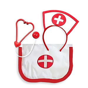 Kit Fantasia Temática Enfermeira Sensual Medica Halloween