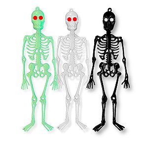 06 Enfeite Esqueleto Decorativo Festa Halloween Sortidos