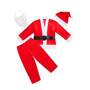 Fantasia Papai Noel Roupa Natalina Adulto Completa P/GG