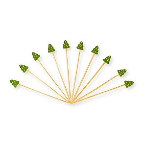 Kit 36 Palitos Petisco Árvore Natal Decoração Natalina