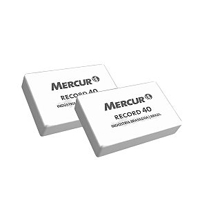 Kit 06 Borracha Apaga Lápis Branca Escolar 40 Record