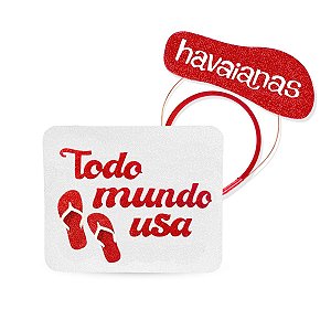 01 Tiara Chinelo + Placa Festa Fantasia Carnaval Bloquinho