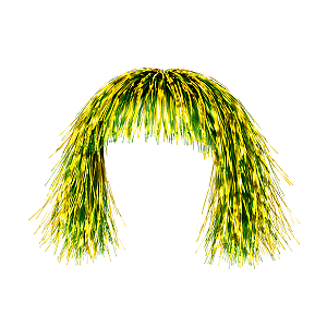 01 Peruca Metalizada Colorida Brasil Fantasia Copa do Mundo