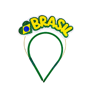 Tiara Brasil Em Eva Glitter Festa Copa Mundo Fantasia