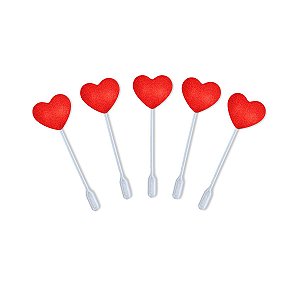 60 Enfeite Palito Doce Coração Eva Mães/Namorados Comemorar